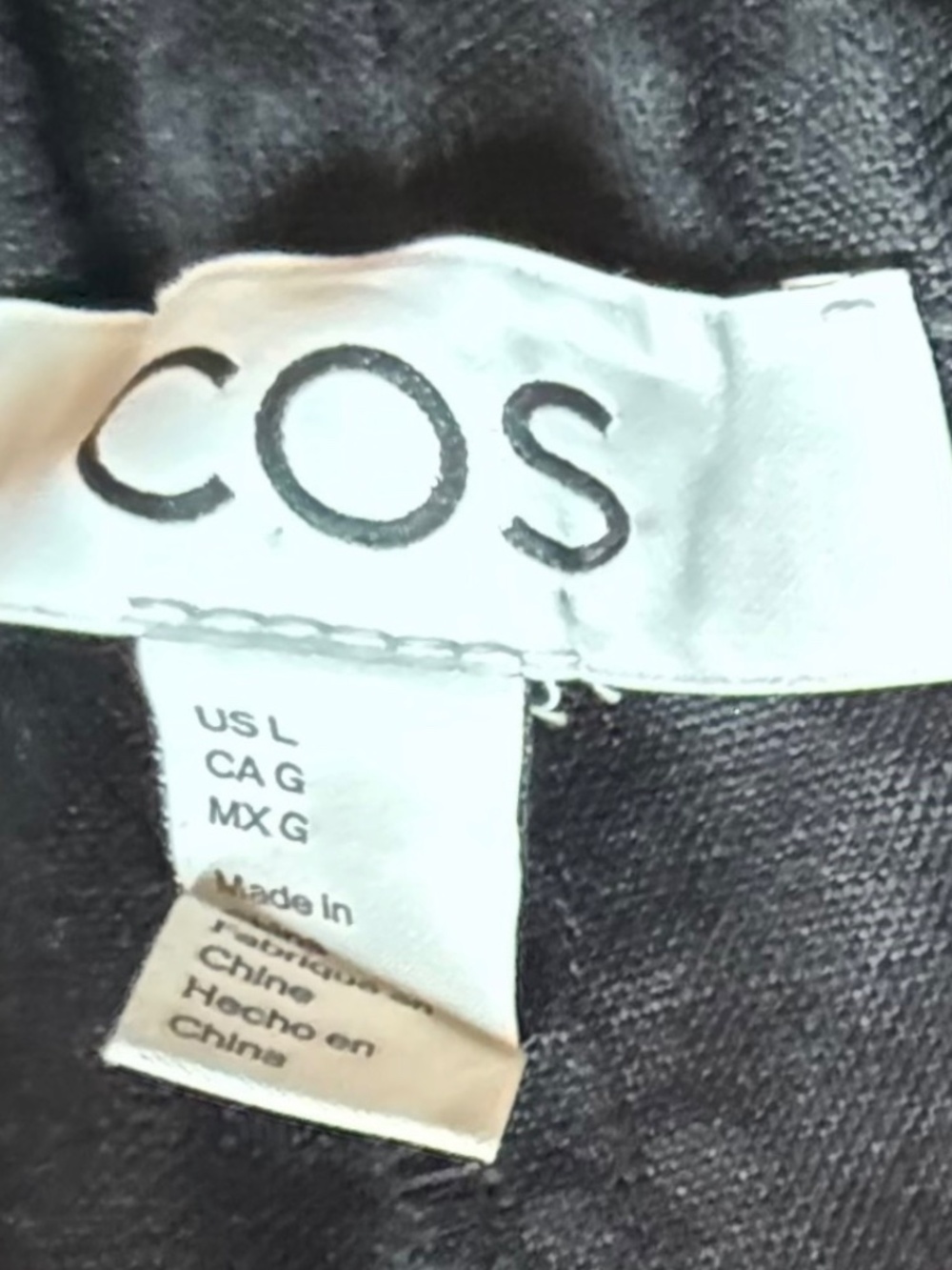 COS  100% Linen Black Shorts Sz L - Picture 5 of 6